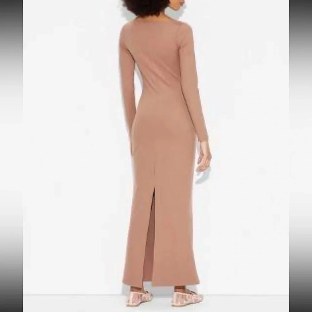 Wild Fable NWT Women’s Long Sleeve ButterBliss Maxi Bodycon Dress Dark Taupe - Picture 3 of 9